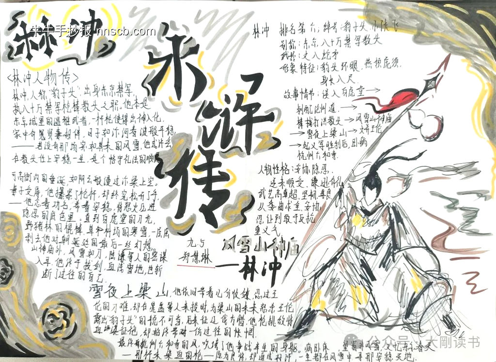 精选3张“水浒传”读书小报-第1张