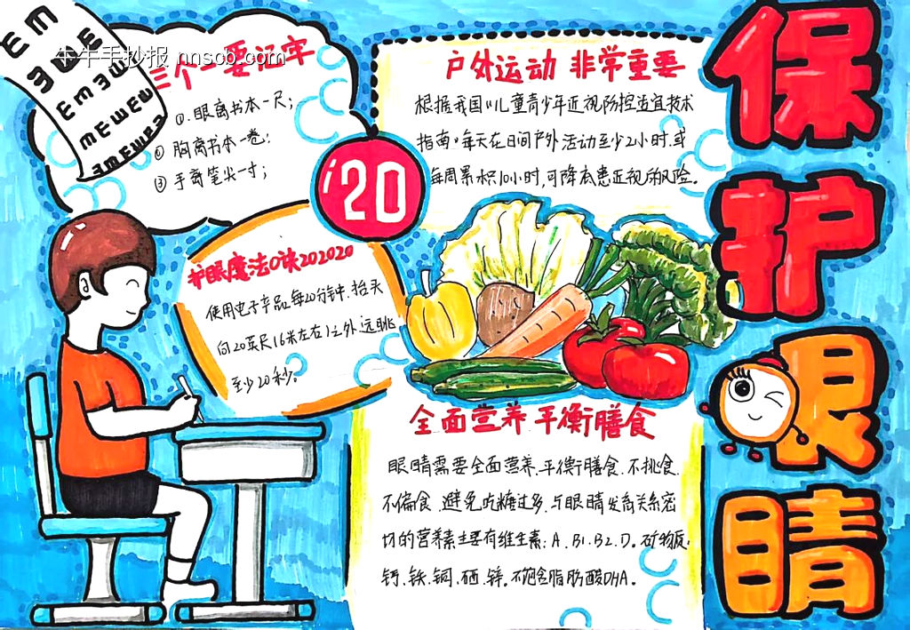 爱眼护眼拥抱未来手抄报-第2张