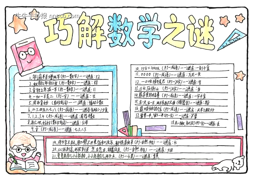 推荐6张数学小报-第5张