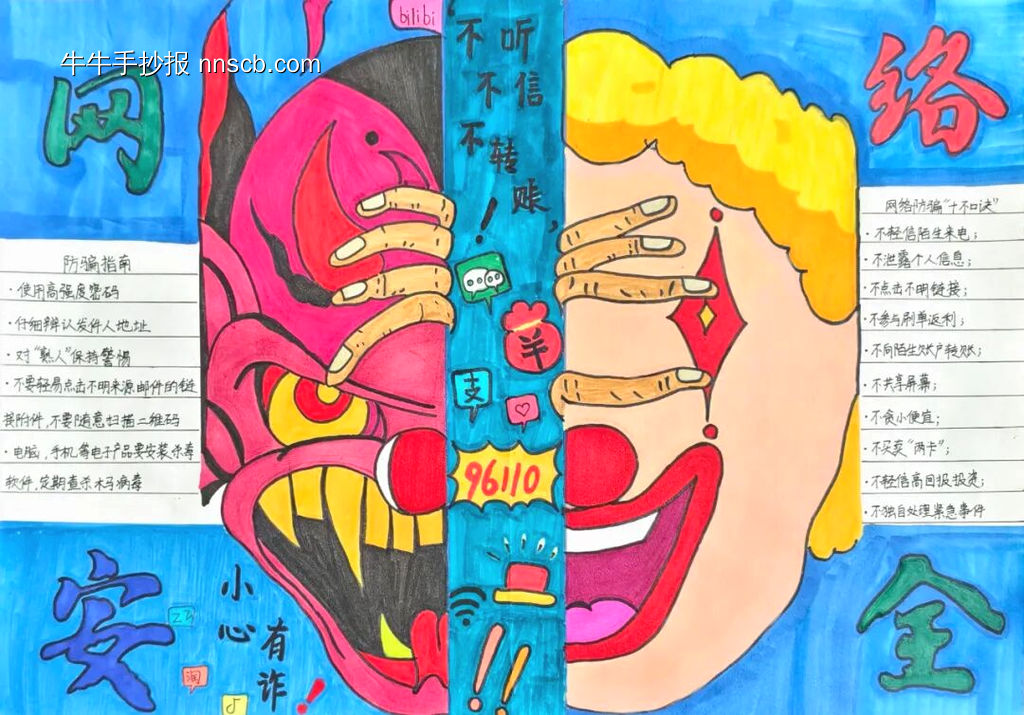 全民反诈，我是反诈小卫士手抄报11张-第11张