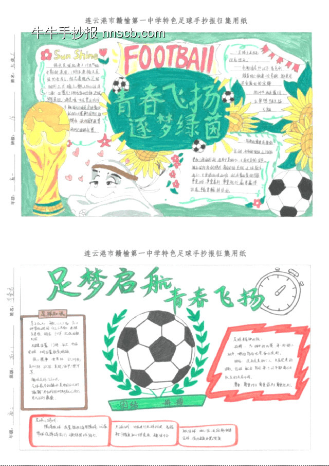 弘扬足球运动团结协作的手抄报-第3张