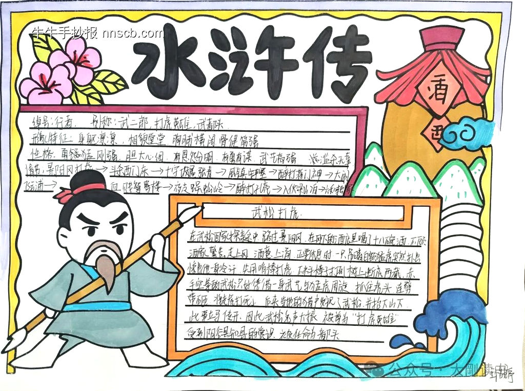 “水浒传”主题都是小报简单又漂亮9张-第1张