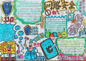 防诈小卫士主题手抄报简单又漂亮3张