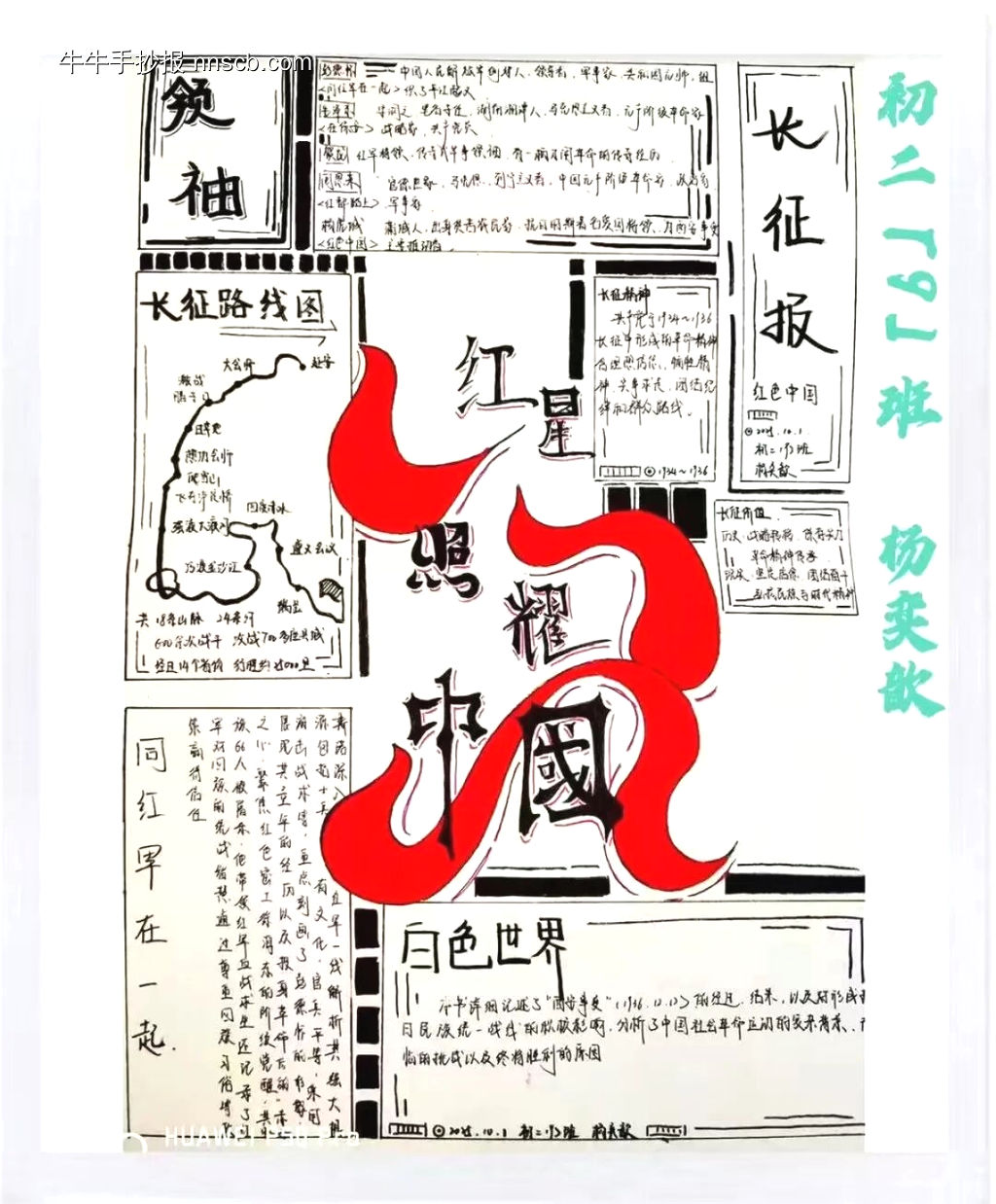 初二年级“红星照耀中国”主题手抄报-第3张