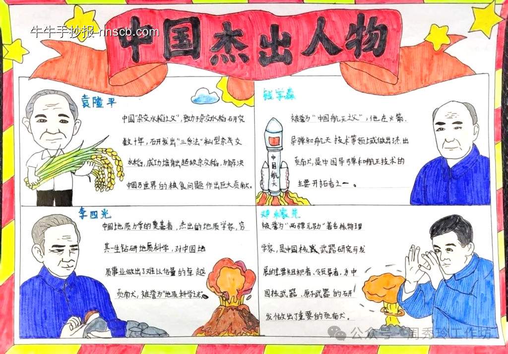 中国杰出人物主题手抄报-第3张