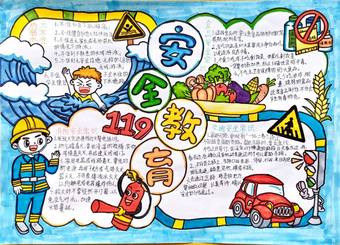 安全教育主题手抄报简单又好画2张