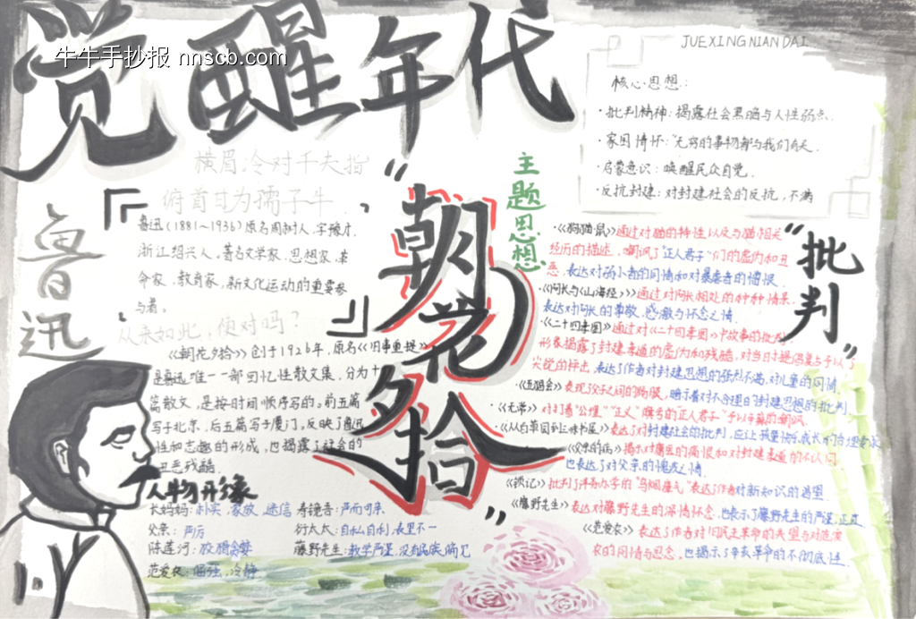 朝花夕拾主题手抄报漂亮3张-第2张