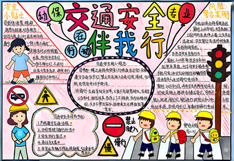 交通安全伴我行主题手抄报3张