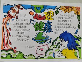 推荐2张心理健康主题手抄报