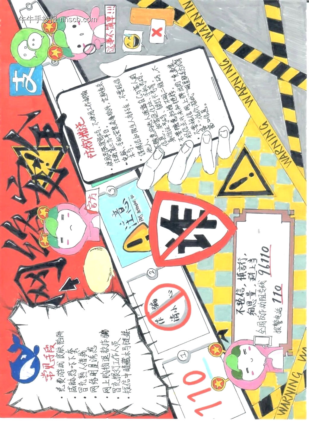 防诈骗96110主题手抄报-第5张