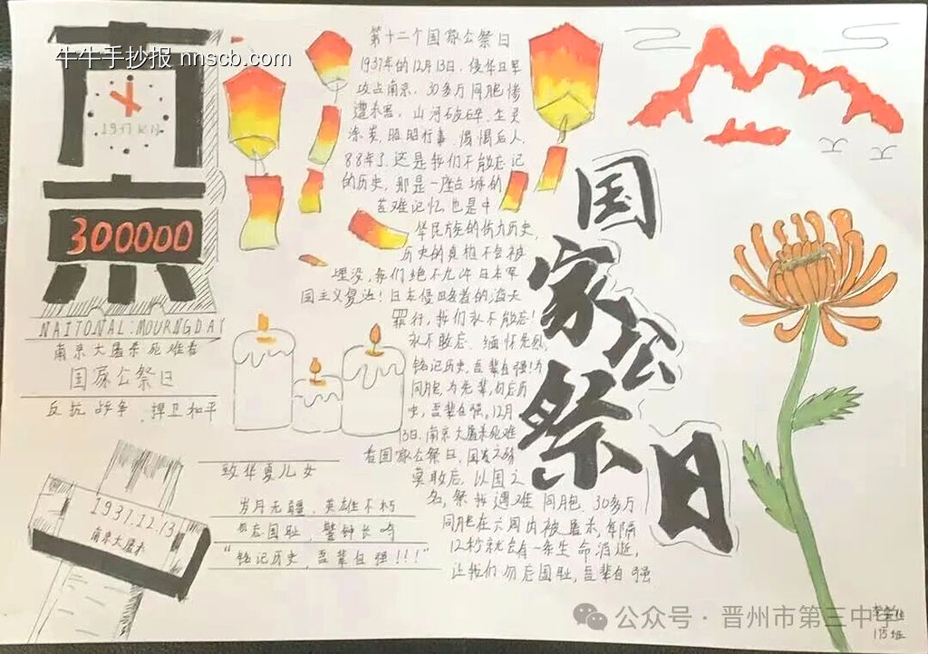 珍爱和平，铭记历史主题手抄报-第9张