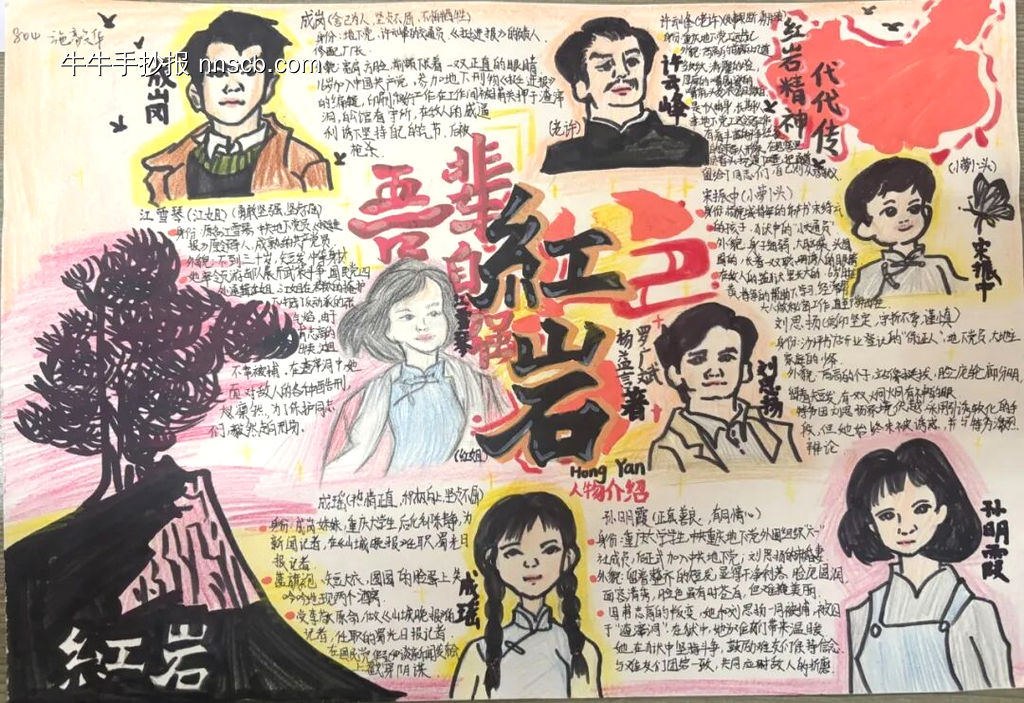 《红岩》一书读书小报-第4张