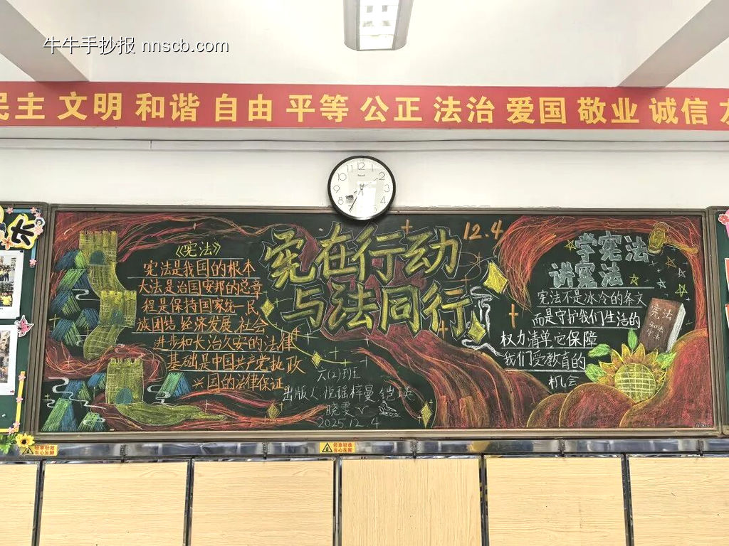 宪法在行动,与法同行主题手抄报-第2张