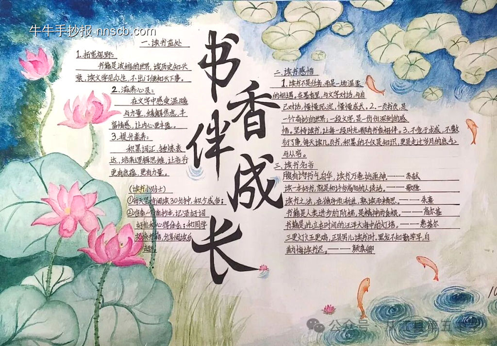 书香手抄报精选3张-第1张