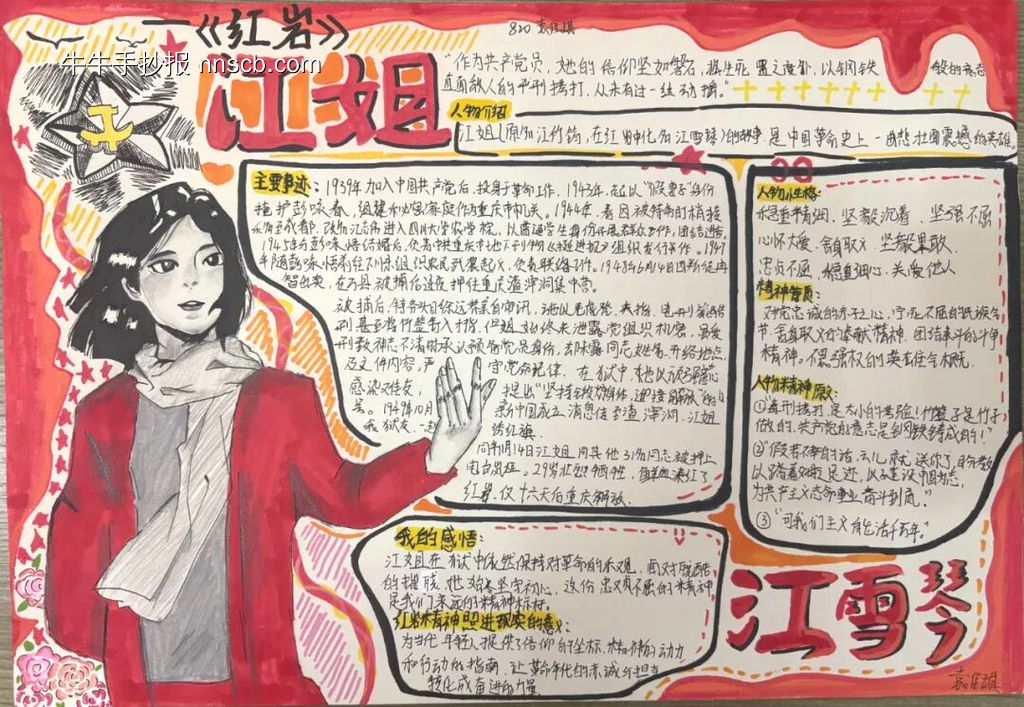 《红岩》一书读书小报-第6张