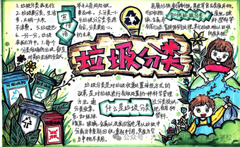 精选1张超美关于垃圾分类主题手抄报
