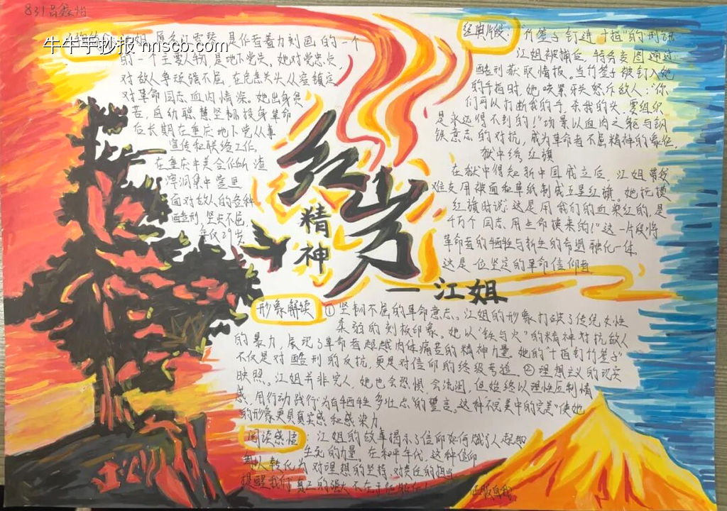 《红岩》一书读书小报-第1张