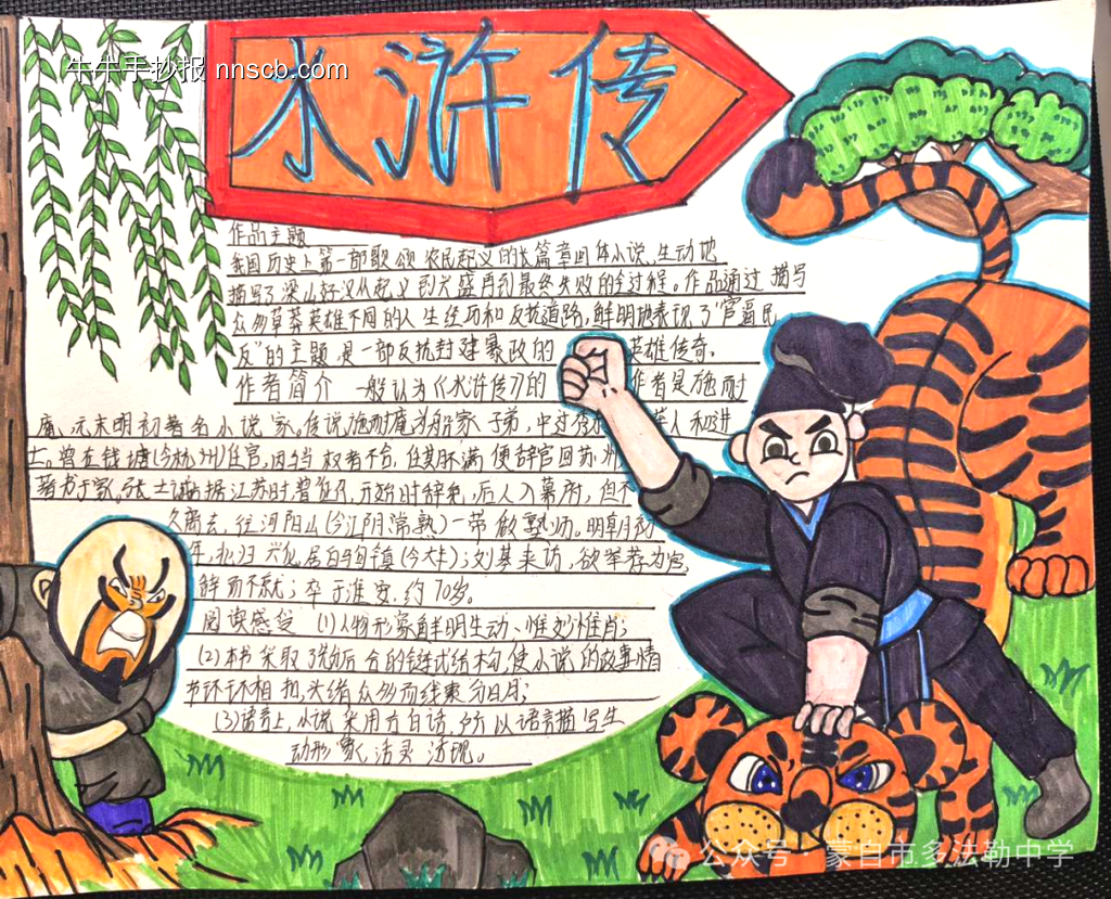 《水浒传》主题读书小报-第1张