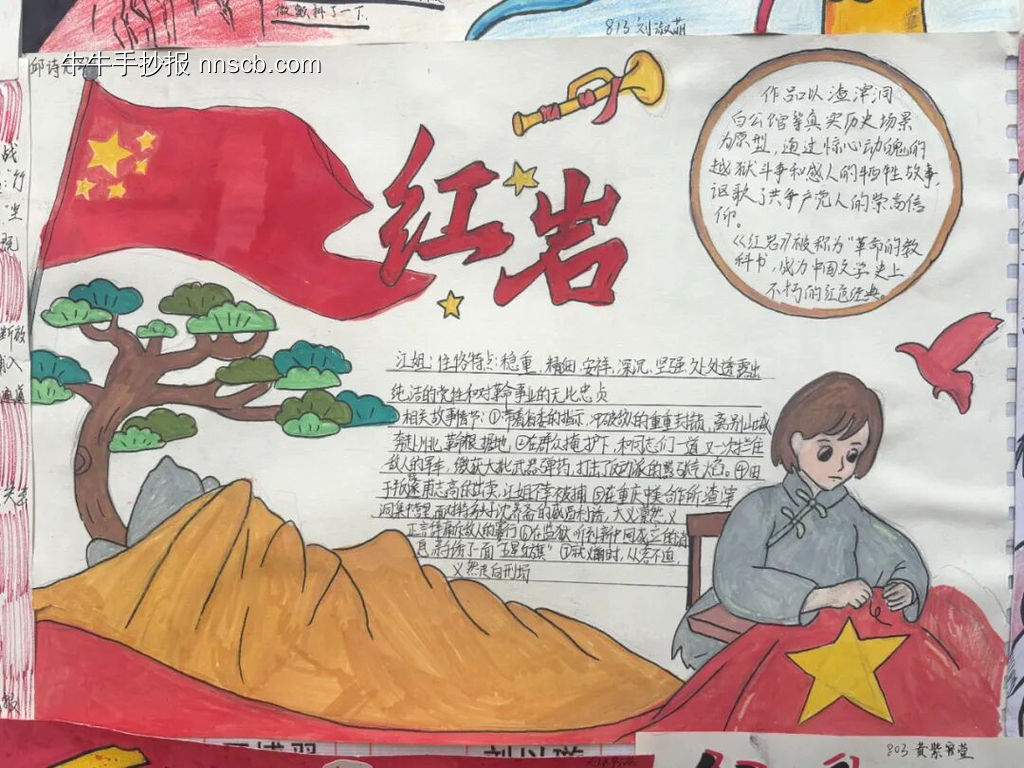 《红岩》一书读书小报-第3张