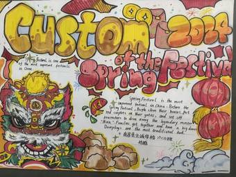 新年快乐英语主题手抄报