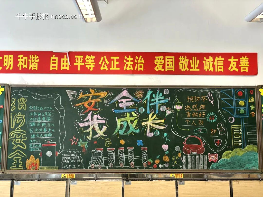 安全伴我成长主题手抄报简单又漂亮2张-第1张