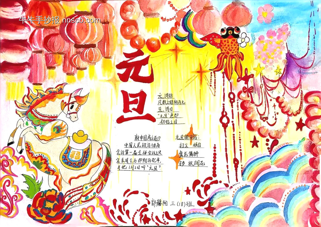 马年吉祥主题手抄报-第4张