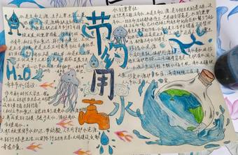 节约用水主题手抄报简单又好画2张