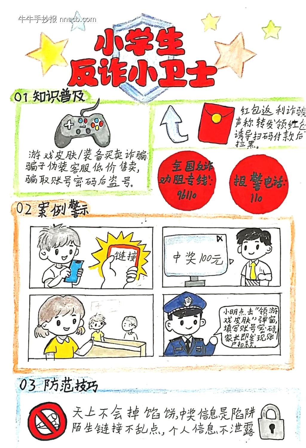 小学生反诈主题手抄报-第2张