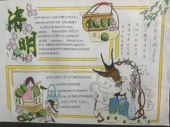 清明节主题手抄报简单又好看1张