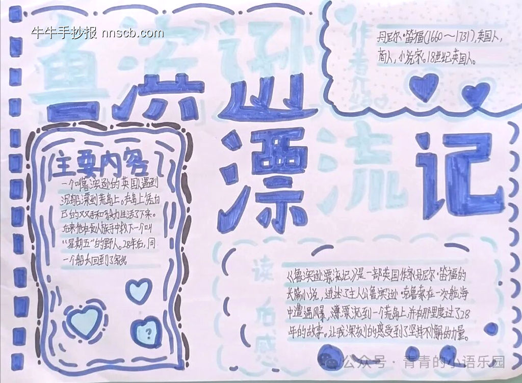 鲁滨逊漂流记主题读书小报-第2张