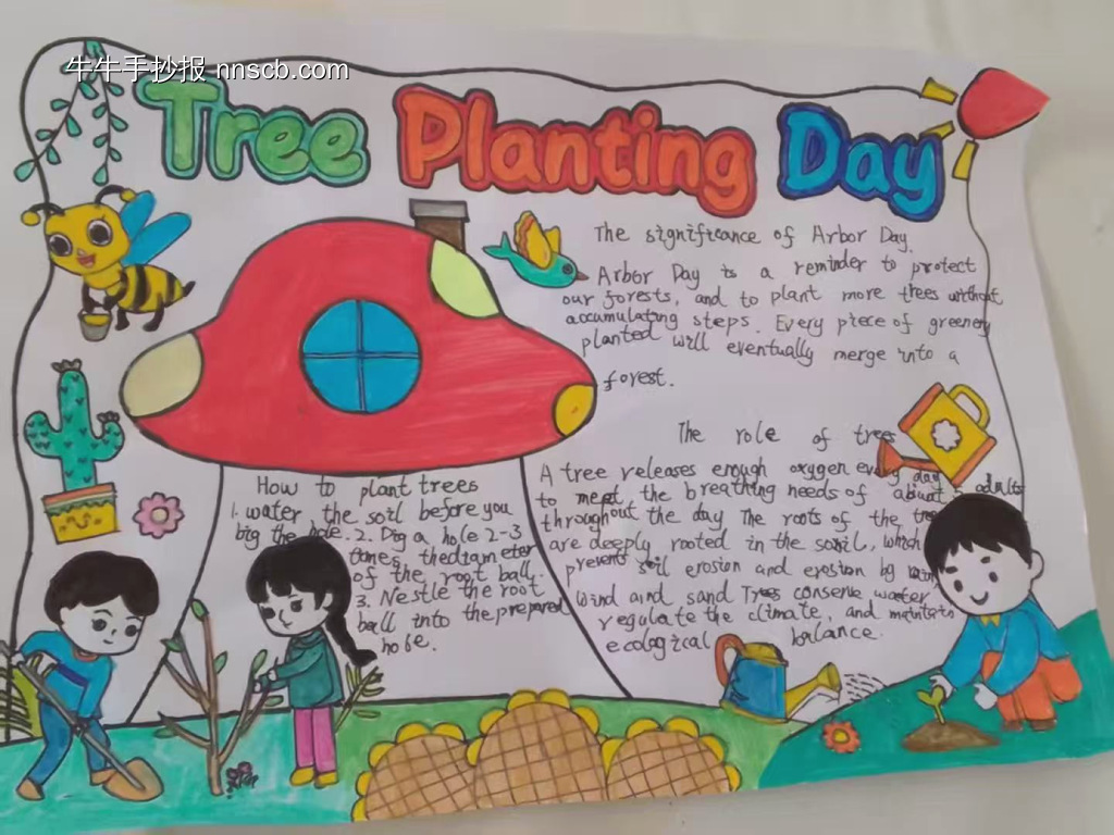 3.12植树节主题英语手抄报-第4张