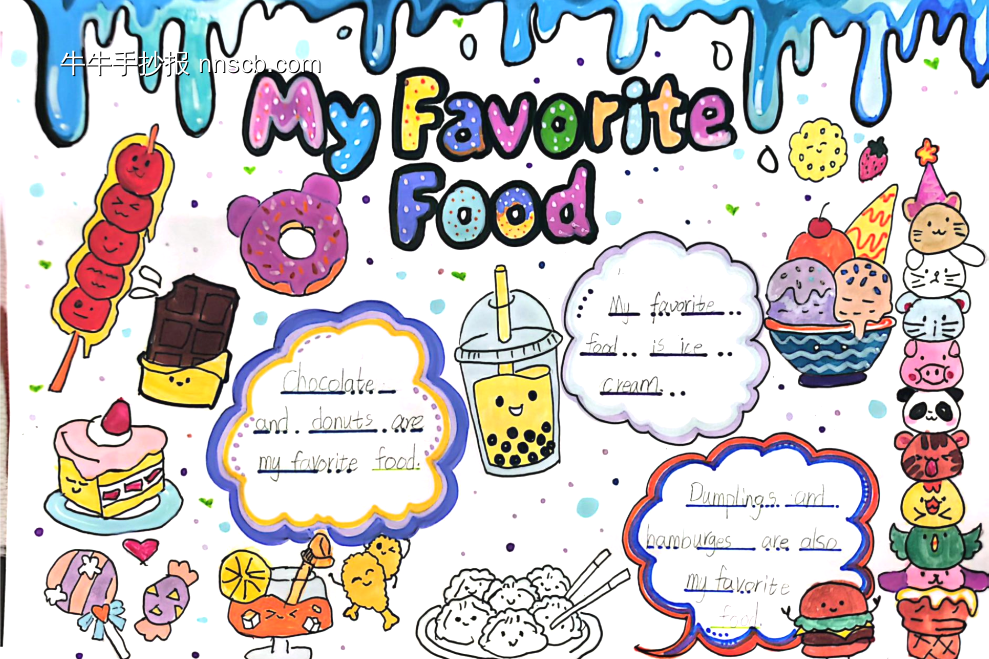 美食主题英语手抄报-第3张