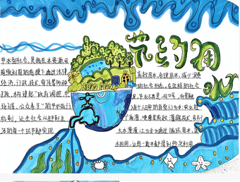 精选1张“节约用水”主题手抄报