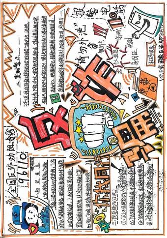 超美一张“反诈骗”主题手抄报