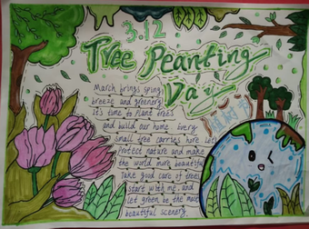 3.12植树节主题英语手抄报