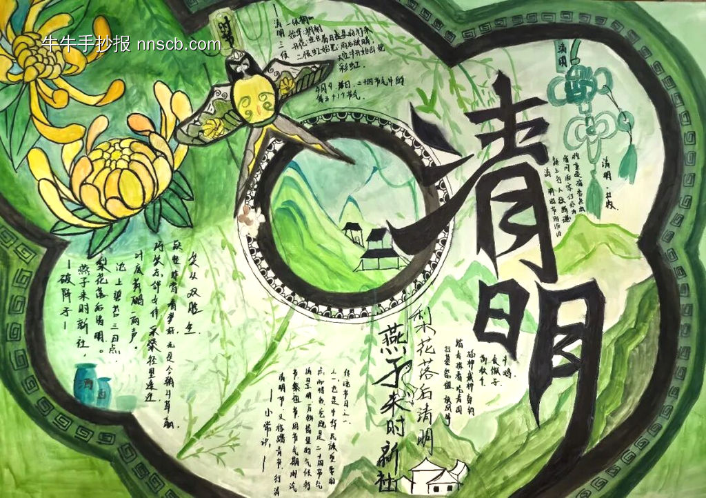 清明祭思主题手抄报-第1张