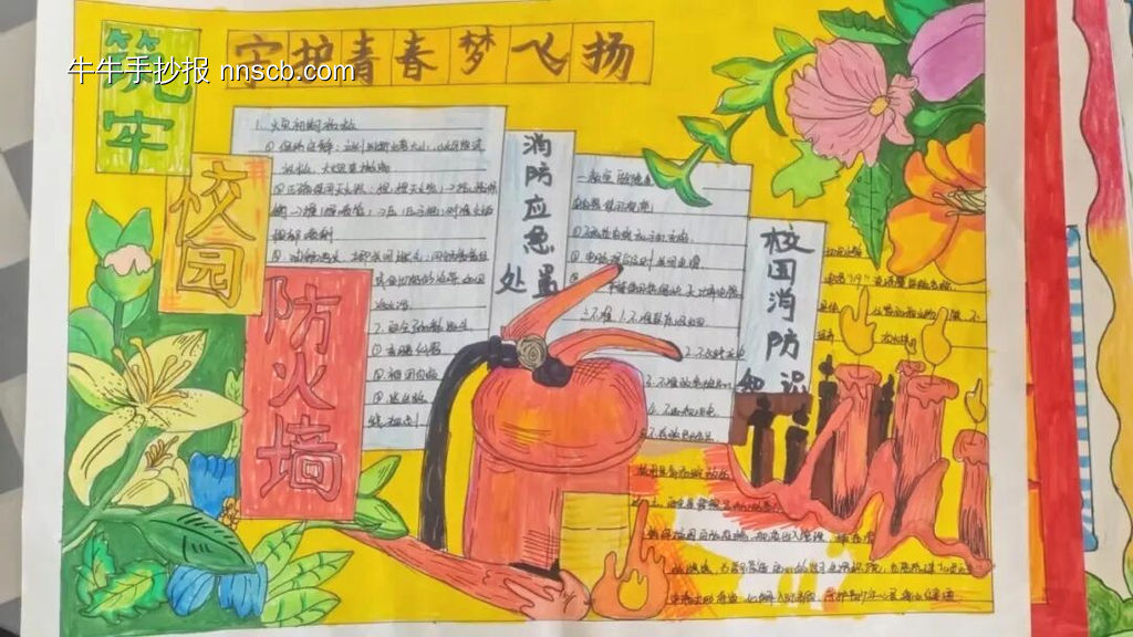 小学生消防安全主题手抄报-第4张