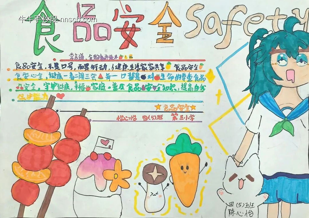 食品安全主题手抄报简单又好看4张-第3张