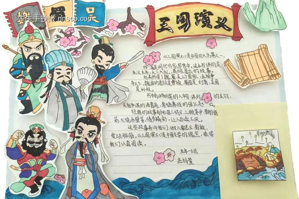 《三国演义》主题手抄报-第1张