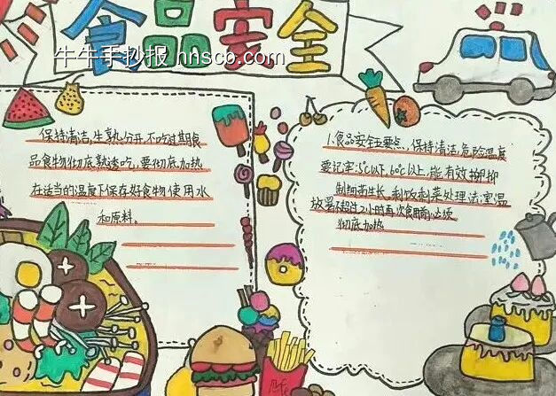 食品安全主题手抄报简单又好看4张-第1张