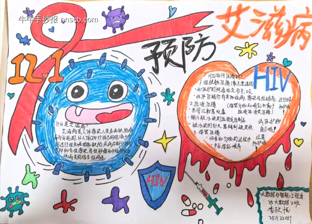 预防艾滋病主题手抄报-第2张
