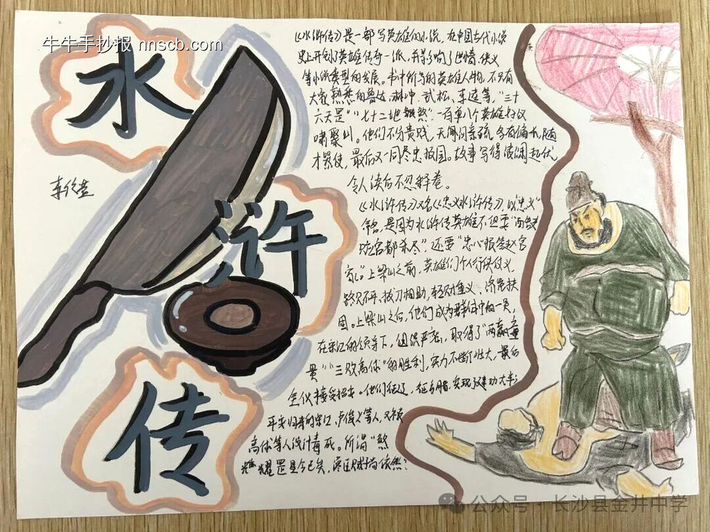 《水浒传》主题手抄报-第2张