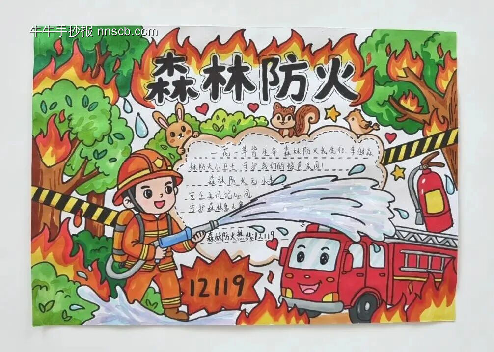森林防火主题手抄报-第1张