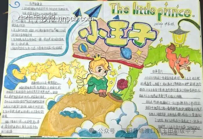 《小王子》主题读书小报-第1张