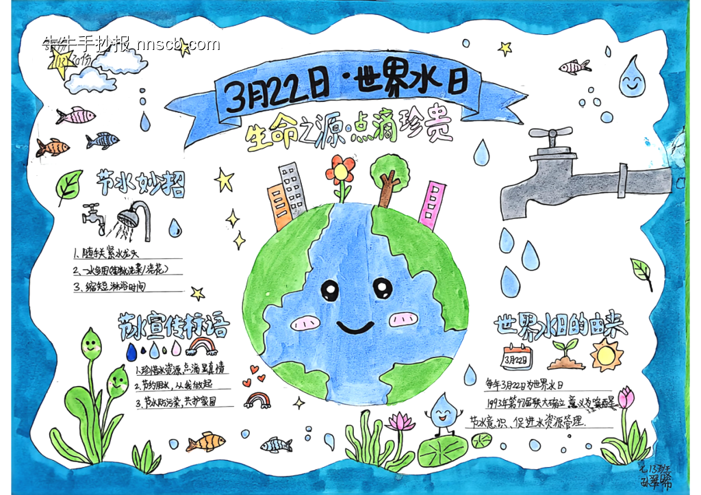 世界水日主题手抄报推荐2张-第2张