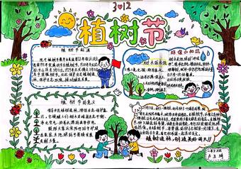 小学生“植树节”主题手抄报