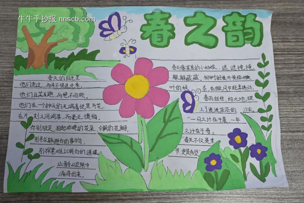 春之韵主题手抄报-第1张