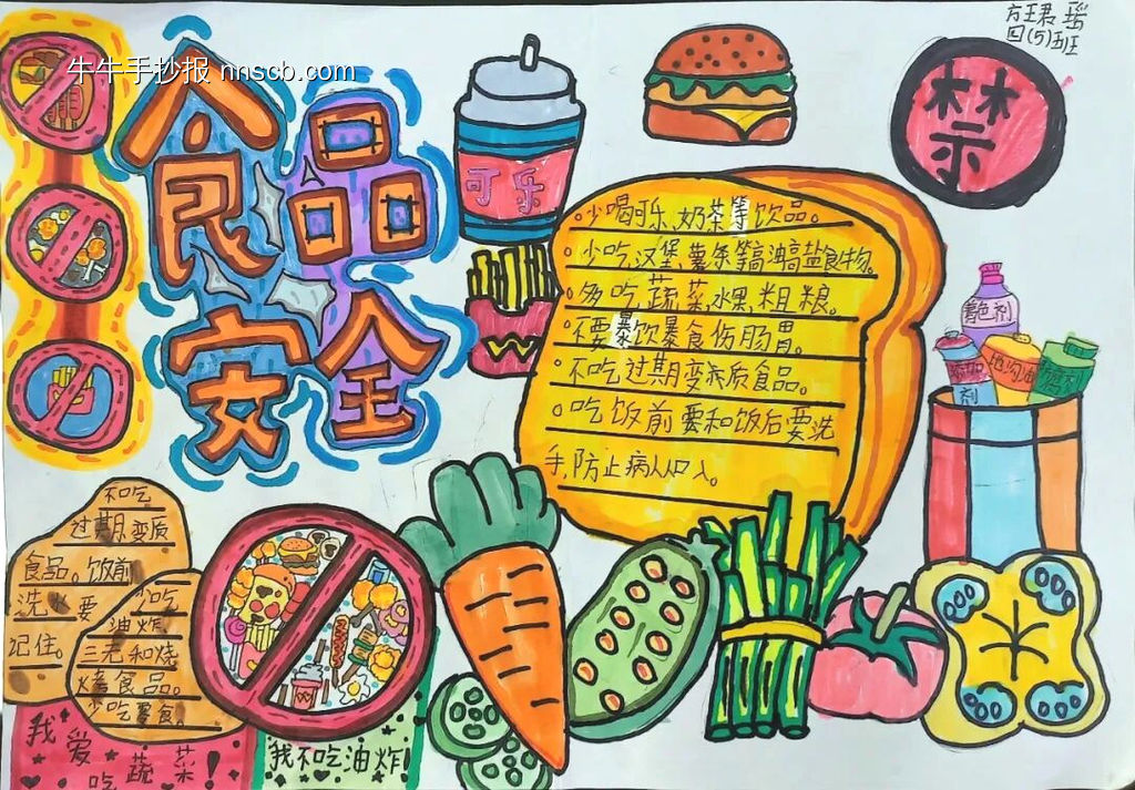 精选1张食品安全主题手抄报-第1张