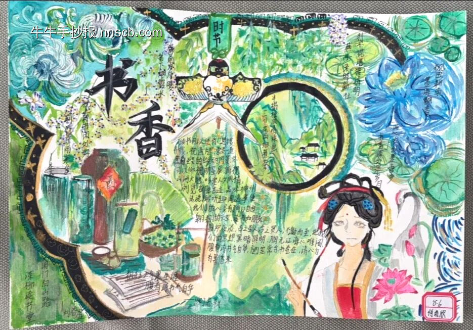 四月读书，书香墨韵主题手抄报-第3张