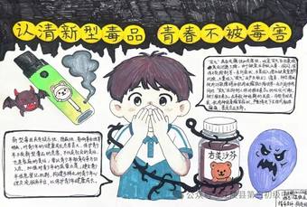认清新型毒品，青春不被毒害主题手抄报
